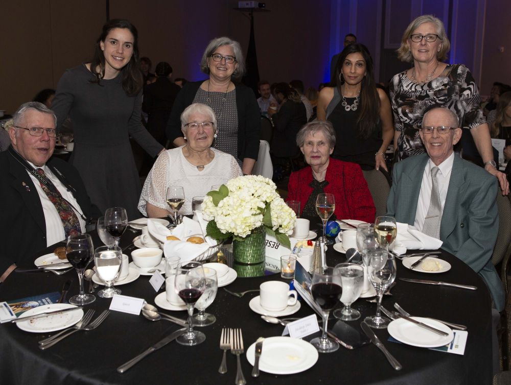 Membership Milestones shown with their guests and OPA Board members from Interaction 2019