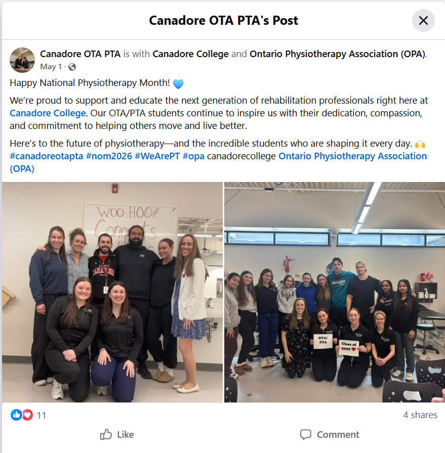 Canadore College picture with PTAs/OTAs