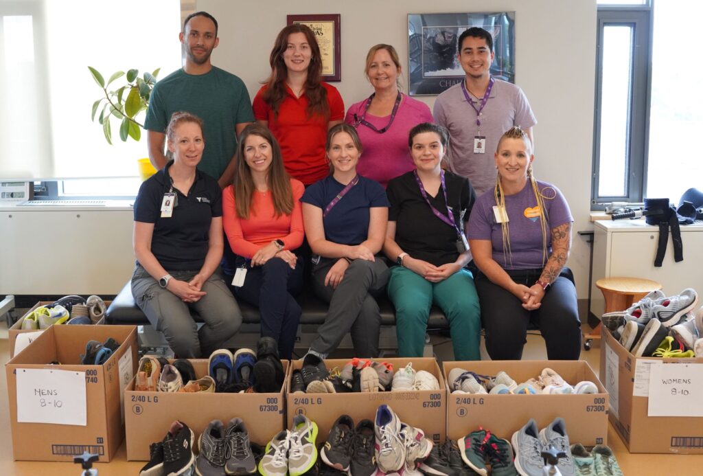Windsor District Donate Your Kicks Rehab participants including physiotherapists
