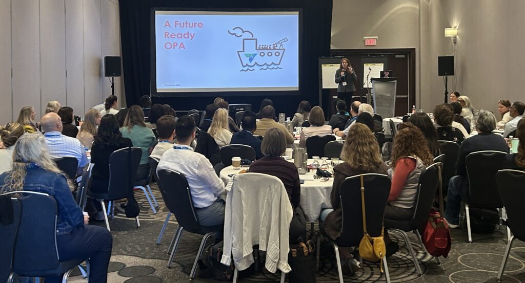 Charlotte Anderson, OPA President Presenting